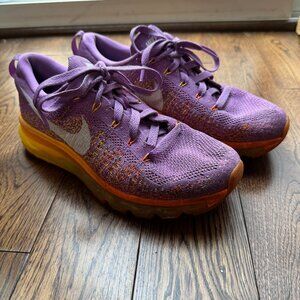 Nike Flyknit Max Women’s 7.5 “Atomic Purple / Orange / Mango” 620659-500